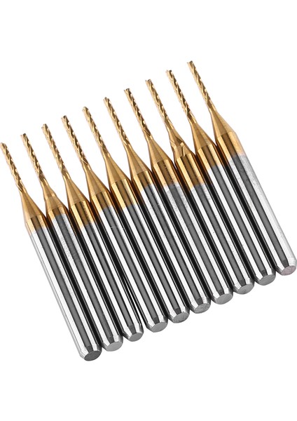 10 Adet Titanyum Kaplama Tungsten Karbür Uçlu Freze Gravür Uçları Freze Kesici 3.175MMX1MM (Yurt Dışından) indirimleri