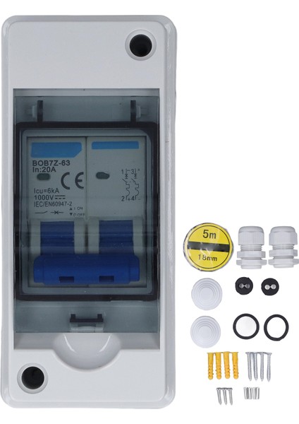 Sigorta Kutusu Mcb Pv Kombinasyon Kutusu Su Geçirmez Kesme Anahtarı 1000V Dc 20A Dağıtım Kutusu ile (Yurt Dışından)
