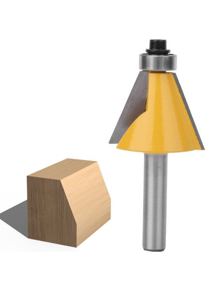 8mm Shank Pahlı Eğik Kenar Freze Ucu Rulmanlı Ağaç Işleme Freze KESICI22.5° (Yurt Dışından) indirimleri