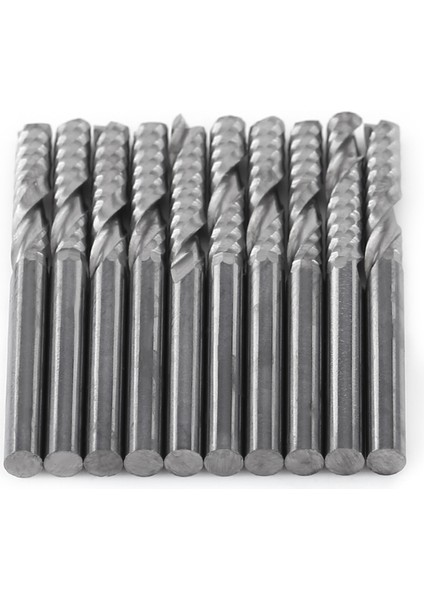 10 Adet Tungsten Karbür Spiral Uçlu Frezeler Tek Flüt Freze Kesici Cnc Yönlendirici Uçları 4mm Şaft (Yurt Dışından) modelleri