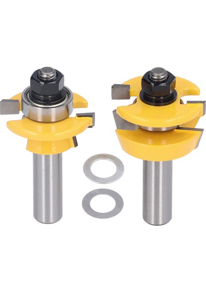 2 Adet/takım Stile Ray Freze Ucu Karbon Çelik Alaşımlı Dolap Kapı Sallayıcı Ağaç Işleme Freze Kesici 1/2in Sap (Yurt Dışından)