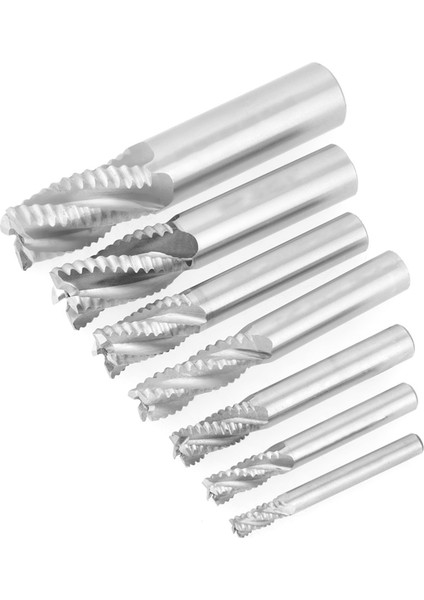 7 Adet/takım 4 Flüt 6-20MM Hss Uç Freze Freze Ucu Kaba Talaş Kırıcı Freze Kesici (Yurt Dışından) modelleri