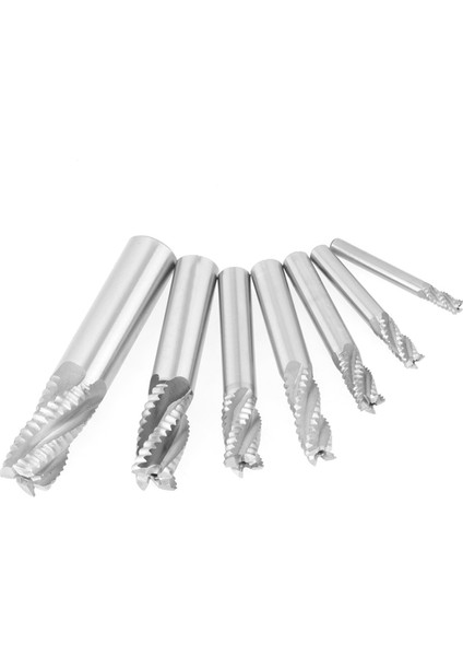 7 Adet/takım 4 Flüt 6-20MM Hss Uç Freze Freze Ucu Kaba Talaş Kırıcı Freze Kesici (Yurt Dışından) indirimleri