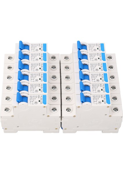 12 Adet Minyatür Devre Kesici Güvenilir Koruma Kolay Kurulum 80A 1 Kutuplu Kesme Anahtarı Ev Alışveriş Merkezi Ofis Için (Yurt Dışından)