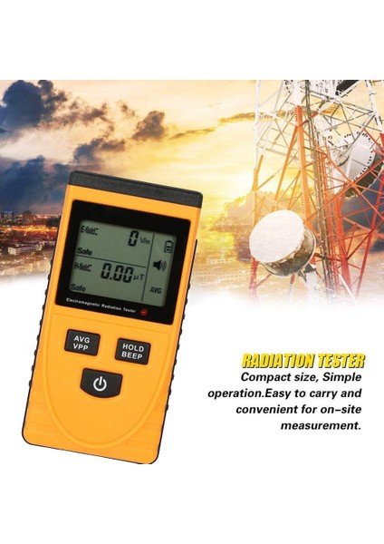 Radyasyon Dedektörü Yüksek Hassasiyetli Dijital Elektromanyetik Radyasyon Dedektörü Dijital LCD Radyasyon Dedektörü Test Bant Genişliği 5Hz-3500MHz (Yurt Dışından) fiyatları