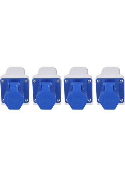 4 Set Endüstriyel Soket 3 Pin Güç Konnektörü Yüzey Montajlı Çıkış IP44 Su Geçirmez 220‑250V 16A (Yurt Dışından) fırsatları