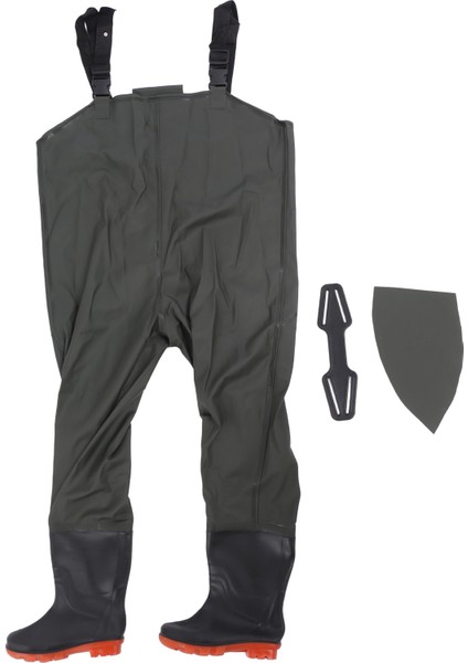 Hip Wader Su Geçirmez Erkek Balıkçılık Pantolonu Bot Ayaklı Su Işleri Yeşil Beden 43 (Yurt Dışından)