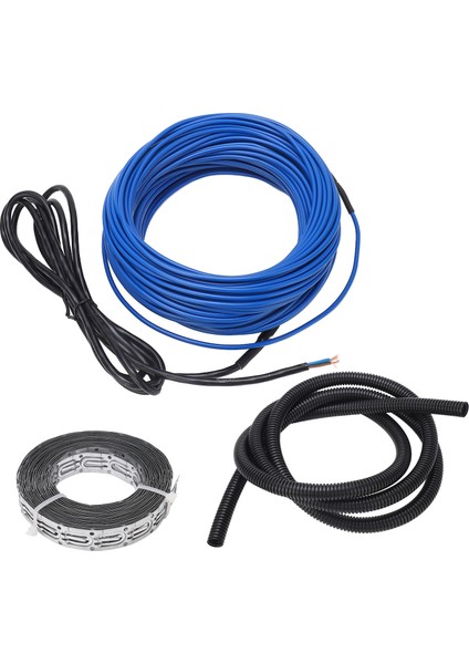 15M 1,5m² Boru Isıtma Kablosu 15W/M 225W/PC Kış Için Sabit Kayışlı Kablo Koruyuculu Kendinden Düzenleyici Isıtma Bandı 220‑240VAC 50Hz (Yurt Dışından)