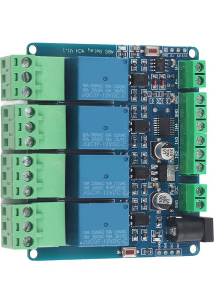 4 Kanallı Röle Modülü 12V Yüksek Doğruluklu Anahtar Girişi RS485/TTL Iletişimi Için (Yurt Dışından)