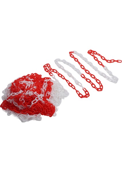 Trafik Zincirleri 6mm Çap Abs 25M Uzunluğunda Bahçeler Otoparklar Yol Kontrolü Için Güvenlik Bariyerleri Bağlantıları Kırmızı ve Beyaz (Yurt Dışından) indirimleri