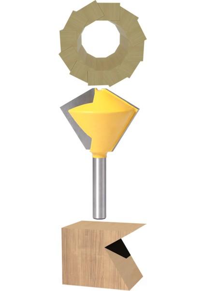 Poligon Kuş Ağızlı Freze Ucu 8mm Saplı Ağaç Işleme Freze Kesici 8 Taraf (Yurt Dışından) indirimleri