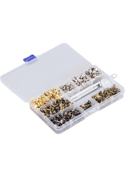 360 Adet Çift Kapaklı Perçinler Deri El Sanatları Boru Şeklindeki Metal Saplamalar 6mm 8mm Delme Pensesi Ayarlama Aracı (Yurt Dışından) fiyatları