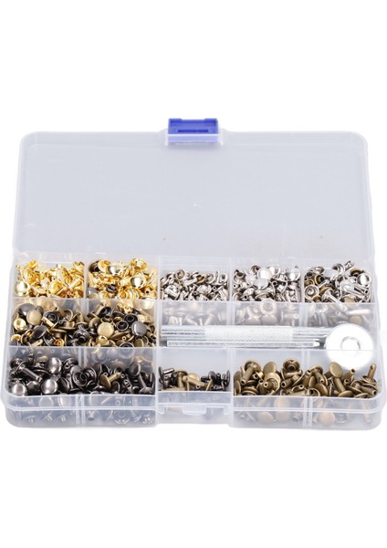 360 Adet Çift Kapaklı Perçinler Deri El Sanatları Boru Şeklindeki Metal Saplamalar 6mm 8mm Delme Pensesi Ayarlama Aracı (Yurt Dışından) modelleri