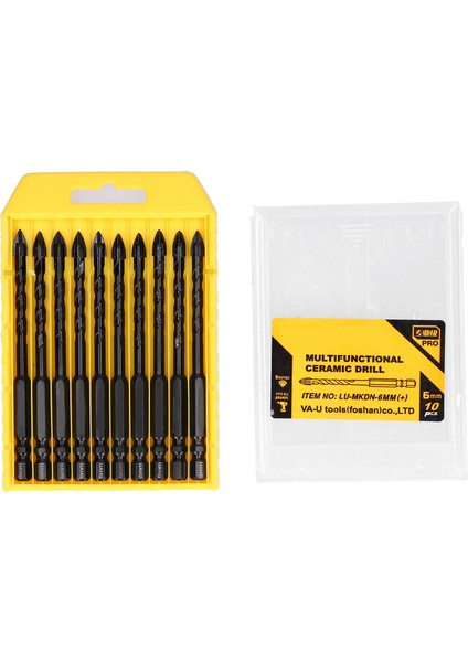 10 Adet Matkap Ucu Siyah Çapraz Açı Mızrak Ucu Altıgen Saplı Beton Seramik Matkap Ucu Fayans Tuğla Cam Plastik Ahşap (Yurt Dışından) modelleri