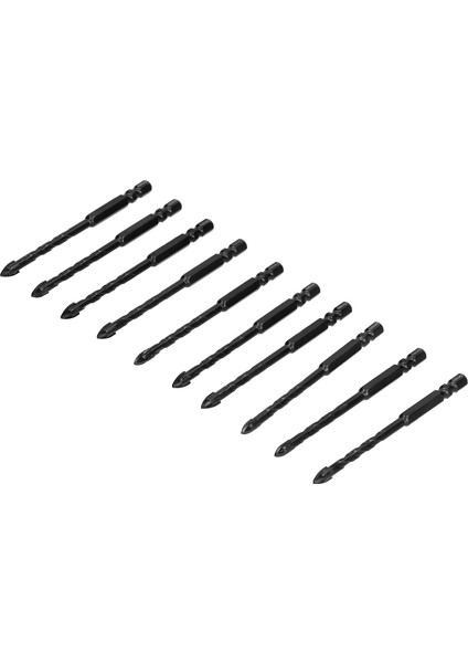 10 Adet Matkap Ucu Siyah Çapraz Açı Mızrak Ucu Altıgen Saplı Beton Seramik Matkap Ucu Fayans Tuğla Cam Plastik Ahşap (Yurt Dışından) indirimleri