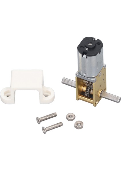 Çift Şaftlı Sonsuz Dişli Motoru Yüksek Torsiyon Fırça Hızı Azaltma Motoru Sabitleme Montajı ile DC3V 15RPM (Yurt Dışından)