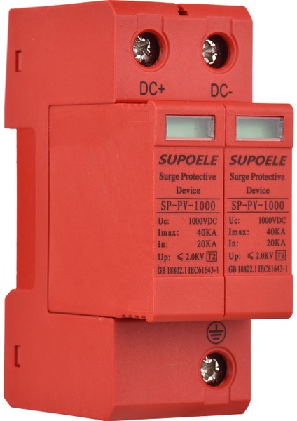 Dc 1000V Aşırı Gerilim Koruma Cihazı 2p 40KA Aşırı Gerilim Koruma Cihazı Fotovoltaik Pv Yıldırım Korumalı Koruyucu Kesici Dın Ray Montajı (Yurt Dışından) indirimleri