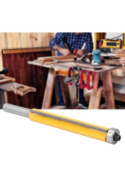 8mm Saplı Freze Ucu Ağaç Işleme Freze Kesici Rulmanlı Düz Kesim Ucu (8*12,7*76,2mm) (Yurt Dışından) indirimleri