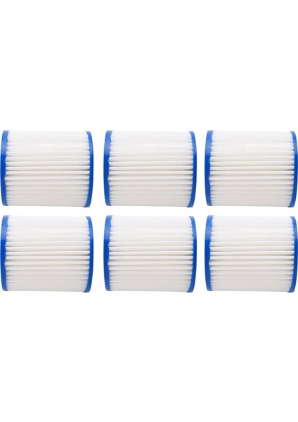 6 Adet Su Pompası Filtre Kartuşu Değiştirme Yüzme Havuzu Polyester Filtre Elemanları Seti (Yurt Dışından)
