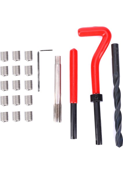 20 Adet Diş Tamir Takımı M8X1.25 Paslanmaz Çelik Diş Açma Musluğu Takımı Dişi Diş Için (Yurt Dışından)