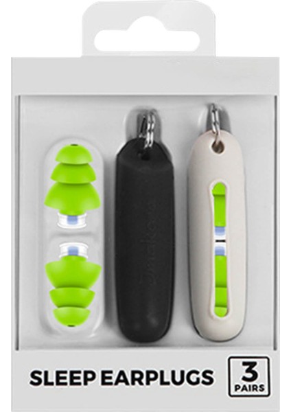 3 Çift Uyku Kulak Tıkacı Gürültü Önleyici Ses Yalıtımı 3 Katmanlı Yapı Su Geçirmez Yüzme Kulak Tıkacı (Yurt Dışından)