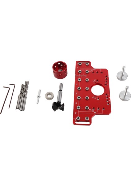 Raf Pim Menteşe Takımı 2'si 1 Arada Kendi Kendine Sıkıştırma Tüm Metal Dolap Donanım Aleti 7 Delme Ucuyla Matkap Kılavuzu (Yurt Dışından)