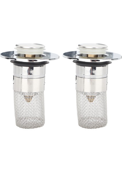 2 Adet Banyo Lavabo Tıkacı Saç Toplayıcı Yedek Pop Up Drenaj Filtre Süzgeci Çıkarılabilir Paslanmaz Çelik Sepetli (Yurt Dışından) modelleri