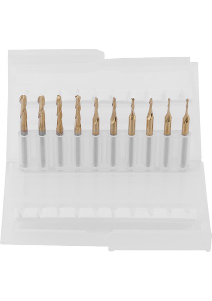 Titanyum Kaplamalı Küresel Burun Frezeleme Uçları 3.175MM Şaft 1*4/1.5*6/2*8/2.5*12/3.175*12MM (Yurt Dışından)