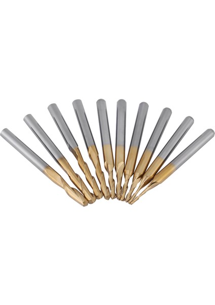 Titanyum Kaplamalı Küresel Burun Frezeleme Uçları 3.175MM Şaft 1*4/1.5*6/2*8/2.5*12/3.175*12MM (Yurt Dışından) indirimleri