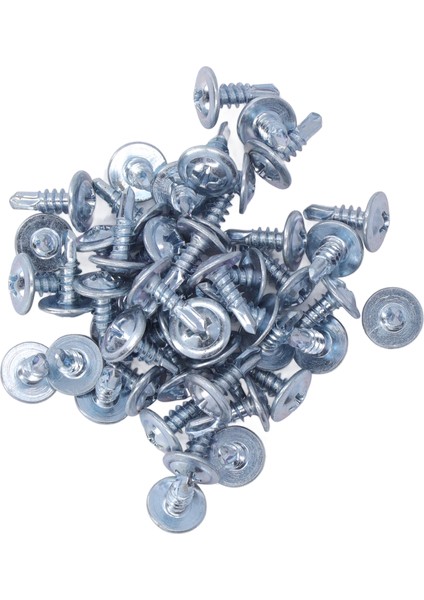 50 Adet Yuvarlak Başlı Matkap Vida Seti Karbon Çelik Galvanizli Kendiliğinden Delinmiş Vidalar 4.2X13MM Rondela (Yurt Dışından) fırsatları