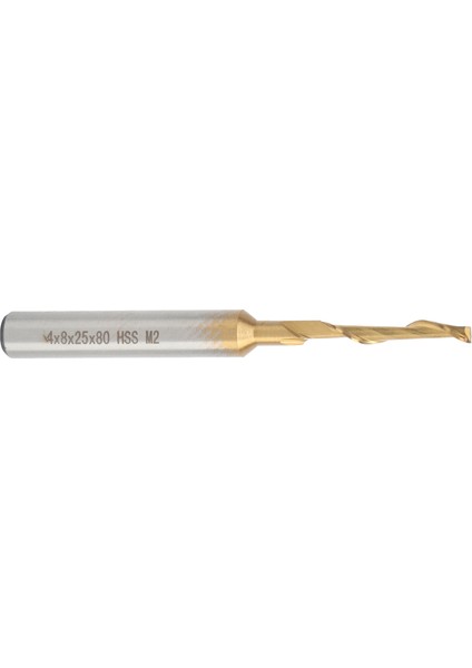 4X8X25X80MM Tek Flüt Freze Kesici Yüksek Hızlı Çelik M2 Gravür Delme Kesme Için (Yurt Dışından)