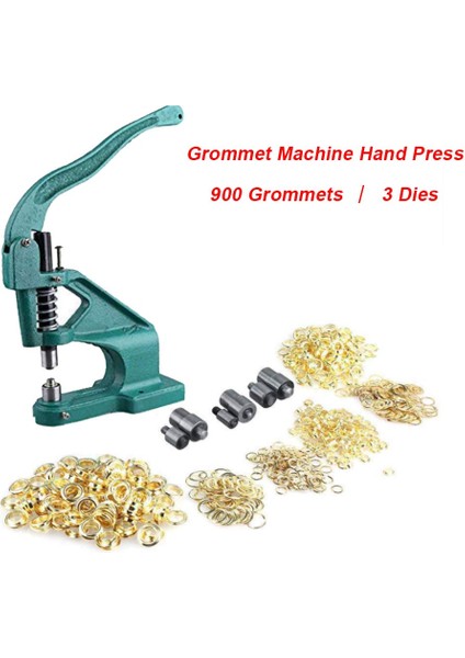 El Pres Delme Makinesi Seti 900 Adet Gözlü Halka Perçin Bağlantı Elemanları 6MM/10MM/12MM (Yurt Dışından) fiyatları
