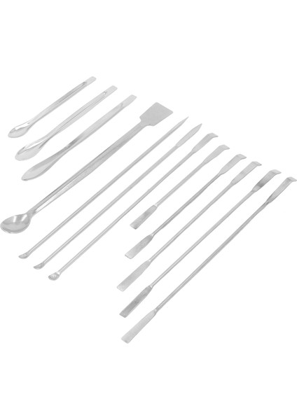 12 Adet Laboratuvar Spatula Paslanmaz Çelik Reaktif Kepçe Kaşık Alet Seti Deney Için (Yurt Dışından) fiyatları