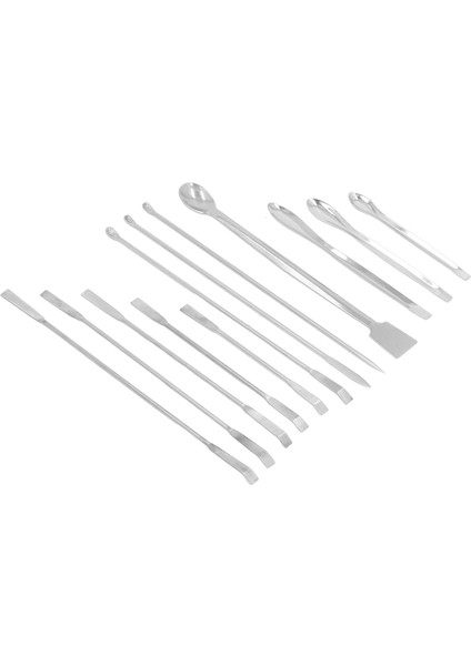 12 Adet Laboratuvar Spatula Paslanmaz Çelik Reaktif Kepçe Kaşık Alet Seti Deney Için (Yurt Dışından) modelleri