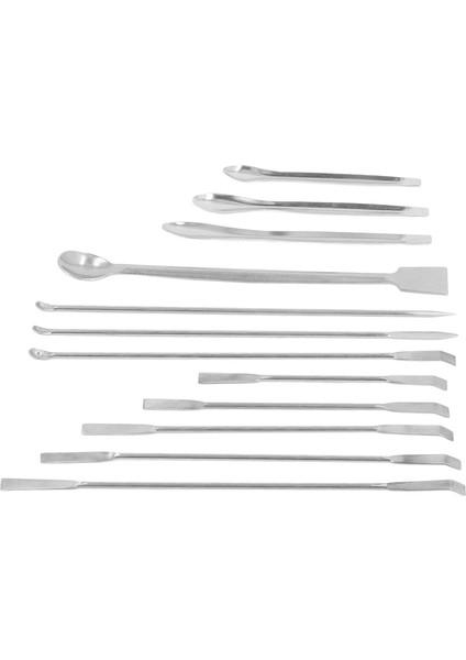 12 Adet Laboratuvar Spatula Paslanmaz Çelik Reaktif Kepçe Kaşık Alet Seti Deney Için (Yurt Dışından) fırsatları