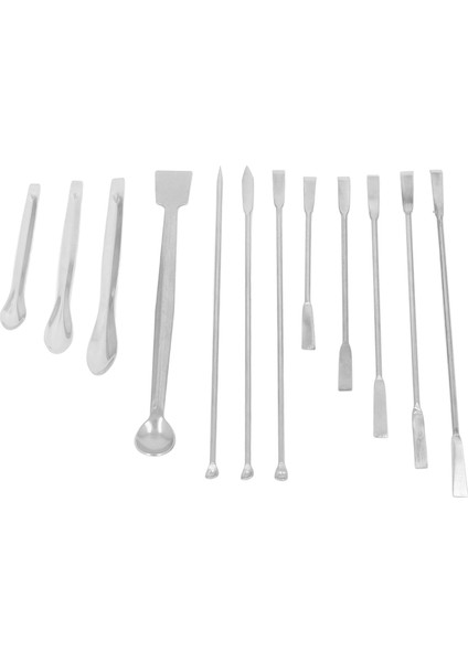 12 Adet Laboratuvar Spatula Paslanmaz Çelik Reaktif Kepçe Kaşık Alet Seti Deney Için (Yurt Dışından) indirimleri