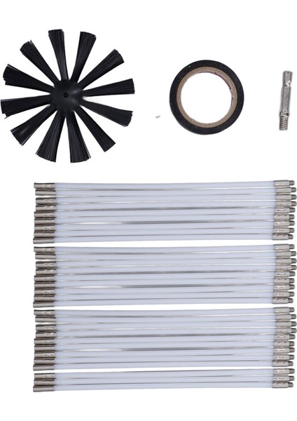 33 Adet Baca Borusu Temizleme Fırçası 16IN Pp Esnek Kurutma Havalandırma Lint Fırçası Elektrikli Matkap Için Bantlı (Yurt Dışından)