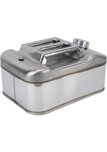 Gümüş 2.6 Galon 10L Yakıt Bidonu Paslanmaz Çelik Sıvı Su Gazı Sürahi Kabı Araba Biçme Makinesi Zincirli Testere Için (Yurt Dışından) modelleri