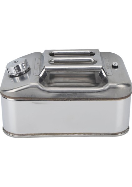 Gümüş 2.6 Galon 10L Yakıt Bidonu Paslanmaz Çelik Sıvı Su Gazı Sürahi Kabı Araba Biçme Makinesi Zincirli Testere Için (Yurt Dışından) fırsatları