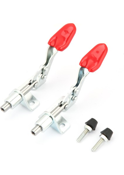 2 Adet Demir Galvanizli Hızlı Sabit Itme Çekme Tipi Dikey Mandal Kelepçesi (Yurt Dışından)