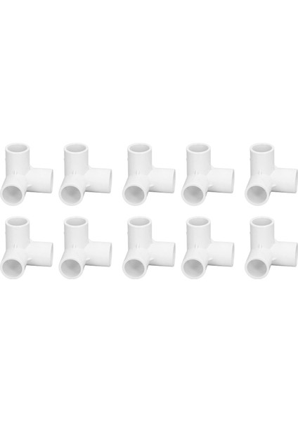 10 Adet 3 Yollu Boru Bağlantı Parçaları Pvc Plastik Dik Açı T Köşe Bağlantısı 20MM Iç Çap Beyaz (Yurt Dışından) fiyatları