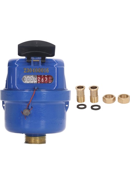 Pozitif Deplasmanlı Su Sayacı Pirinç Soğuk Su Akış Ölçer Bahçe ve Ev Için 1/2 Inç Bağlantı Parçası (Yurt Dışından)