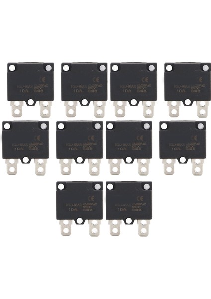 10 Adet Otomatik Sıfırlama Aşırı Yük Koruyucu Sigorta Devre Kesici Çocuklar Için Araba Aksesuarları AC125 250V (Yurt Dışından)