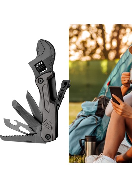 Çok Amaçlı Alet Anahtarı Ayarlanabilir Çok Amaçlı Paslanmaz Çelik Kombinasyon Alet Taşınabilir Açık Hava Bakımı Için Siyah (Yurt Dışından) indirimleri