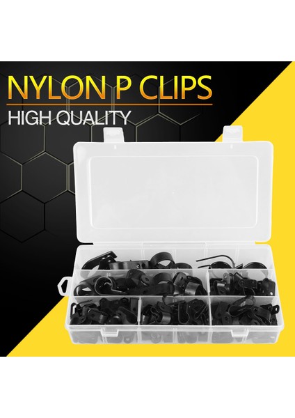 200 Adet Siyah Naylon Plastik P Klips Kelepçe Çeşitleri Seti Tel Kablo Borusu Için (Yurt Dışından) fiyatları