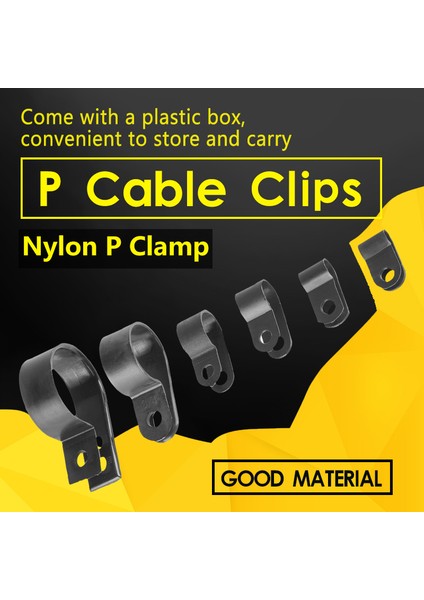 200 Adet Siyah Naylon Plastik P Klips Kelepçe Çeşitleri Seti Tel Kablo Borusu Için (Yurt Dışından) modelleri