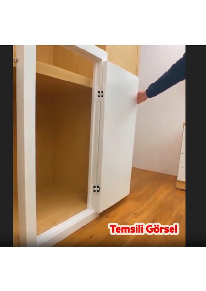 Gizli Gömme Görünmez Plastik Menteşe 2 Adet Dolap Kapak Mobilya Masa Menteşesi Sol Sağ Uyumlu modelleri