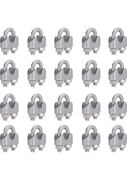 20 Adet Paslanmaz Çelik Tel Halat Kelepçesi Donanım Donanım Kablosu Klipsi Kilit Kelepçe Bağlantı Elemanları M4 (4mm) (Yurt Dışından) modelleri