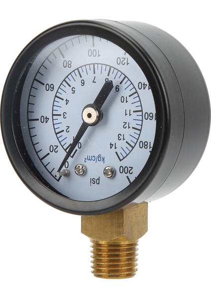 1/4npt 50MM Radyal Basınç Ölçer Petrol Gaz Hidrolik Basınç Ölçer Göstergesi 0‑200PSI 0‑14KG/CM² (Yurt Dışından) fiyatları