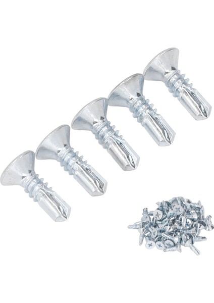 50 Adet Çapraz Kendinden Delmeli Vida 4.8X16MM Karbon Çelik Galvanizli Paslanmaz Matkap Vidaları Ev Düz (Yurt Dışından) fırsatları